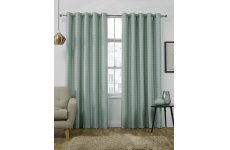 Luton Duck Egg eyelet top curtains Themal  interlined