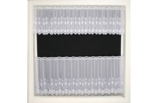 DAVINA WHITE  VOILE  CAFE CURTAIN 14 inches only