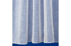 LEICESTER WHITE TEXTURED COTTON LOOK VOILE CURTAIN