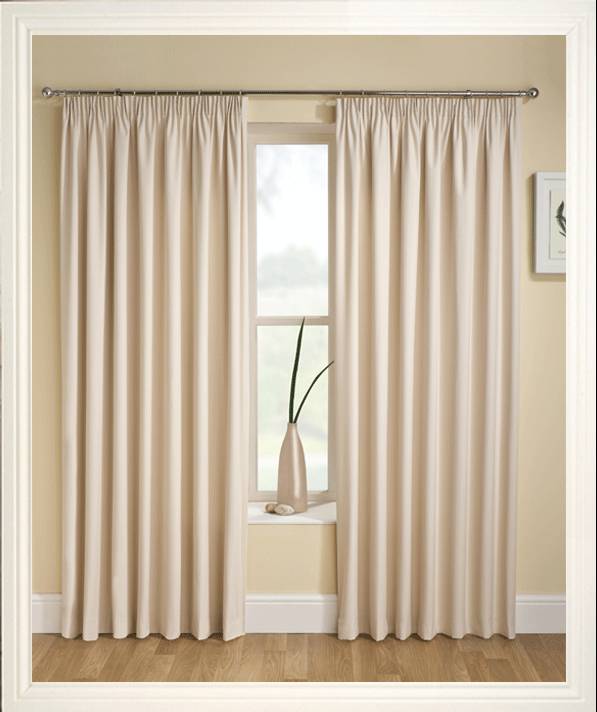 TRANQUILITY CREAM CURTAINS THERMAL BACKED - Net Curtain 2 Curtains