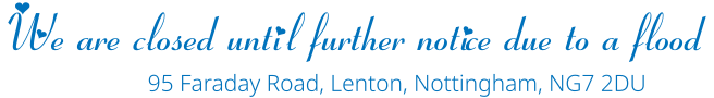 Please call 0115 837 1383 for our Showroom Opening Times at 95 Faraday Road, Lenton, Nottingham, NG7 2DU