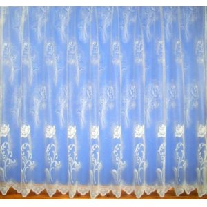 MARY-ROSE WHITE NET CURTAIN: priced per metre