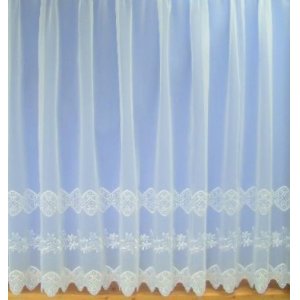 Diamond white embroidered voile