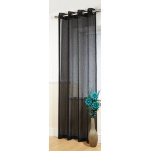 BANBURY BLACK TEXTURED FAUX LINEN PANEL