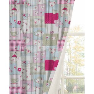 TEATIME READY MADE CURTAINS PENCIL PLEAT