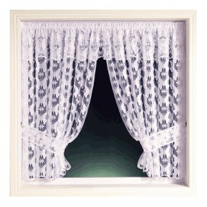 RHODES WINDOW SET: priced per curtain white or cream