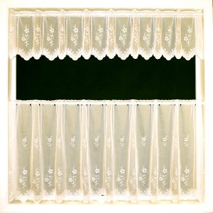 FLORENCE CREAM VOILE CAFE CURTAIN