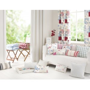 TEATIME SILVER EYELET TOP LINED CURTAINS
