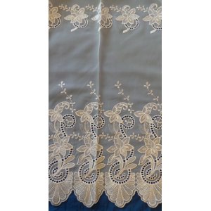 MADRID EMBROIDERED VOILE WHITE OR CREAM