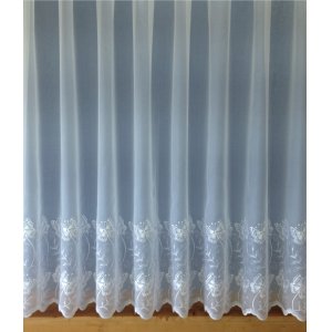 BUTTERFLY BORDER WHITE  EMBROIDERED VOILE PLAIN AT THE TOP hurry limited stock now left