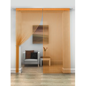 ORANGE STRING CURTAIN PRICED PER PAIR EACH PANEL 230CM DROPX95WIDE