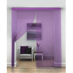 PURPLE STRING CURTAINS PRICED PER PAIR EACH PANEL 230CM DROP X 95CM WIDE