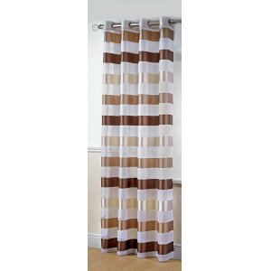 STIRLING BEIGE-BROWN STRIPED EYELET TOP PANEL