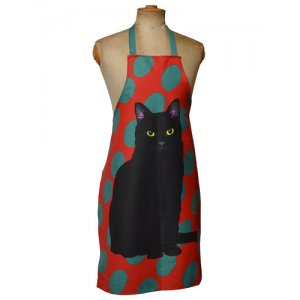 BLACK CAT APRON BY LESLIE GERRY last one