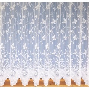 Butterfly White Net Curtain