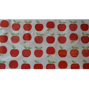 APPLES PVC TABLE COVERING 140CM WIDE PRICED PER METRE