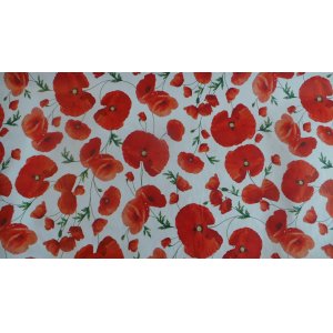 POPPY PVC TABLE COVERING 140CM WIDE CHANGE QUANTITY IN THE BOX PRICED PER METRE