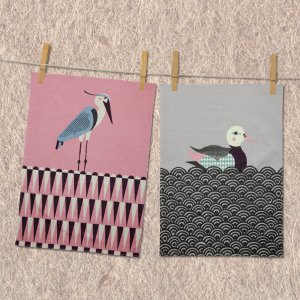 MAGPIE TEA TOWEL HERON & DUCK