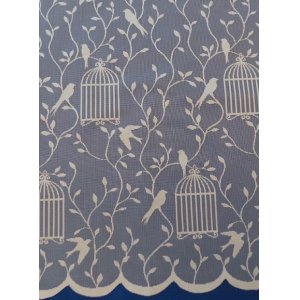 Bird Cage White Net Curtain