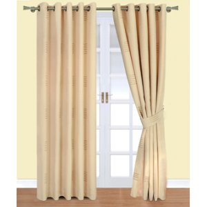 BELFIELD NATURAL EYELET CURTAINS PRICED PER PAIR