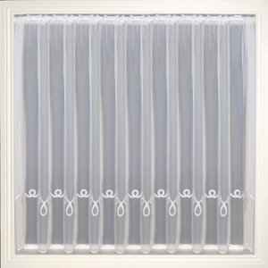 ELAINE WHITE EMBROIDERED VOILE