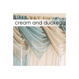 CREAM OR DUCK EGG  SWAG DROP 53CM APPROX WIDTH WHILST HANGING 60CM PRICE IS FOR ONE SWAG