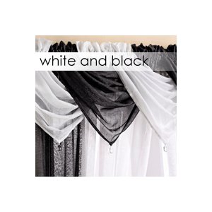 WHITE OR BLACK SWAGS DROP 53CM APROX WIDTH WHILST HANGING 60CM PRICE IS PER SWAG