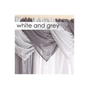 WHITE OR GREY SWAGS PRICE IS FOR ONE SWAG DROP 53CM APPROX WIDTH WHILST HANGING 60CM