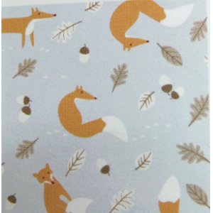 MR FOX OIL CLOTH 100% COTTON 140CM WIDE PRICE IS PER METRE CHANGE QUANTITY IN THE BOX