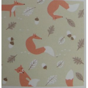 MR FOX NATURAL 100% COTTON 140CM WIDE PRICE IS PER METRE CHANGE QUANTITY IN THE BOX on sale