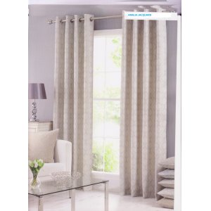AMELIA DUCK EGG  JACQUARD EYELET OR PENCIL PLEAT FINISH