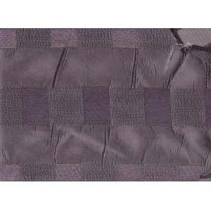 SILVER METALIC FABRIC WITH LIGHT GREY & DARK GREY CHENILLE SQUARES PRICE IS PER MTR
