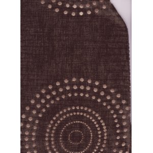 RODIN BROWN BILL BEAUMONT FABRIC CHENILLE BROWN & GOLD