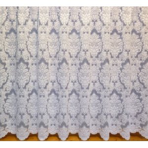 MAXINE WHITE NET CURTAIN: priced per metre