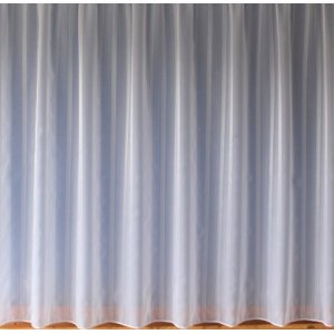 Alison White Voile Net Curtain with Vertical Stripes