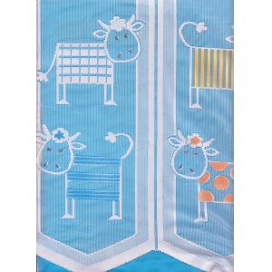 FUNKY COW COLOURED CAFE CURTAINS 24
