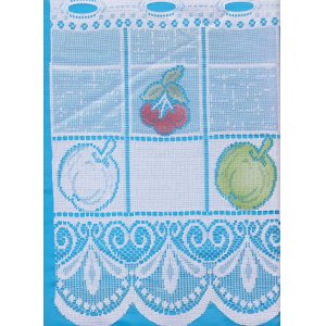 APPLE A DAY CAFE CURTAIN COLOURED