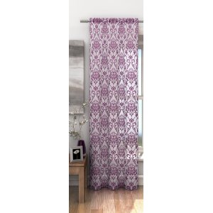 CHARLENE PLUM LACE PANELS 140CM WIDE