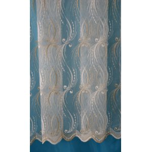 Jennifer Cream and Gold Net Curtain