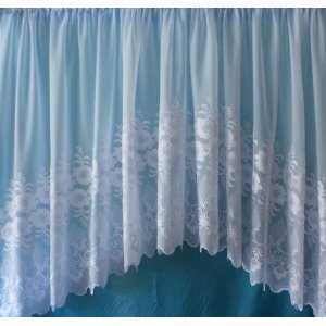 Ashley White Voile Jardiniere Net Curtain