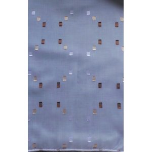 Cuba White Voile Net Curtain With small coloured squares