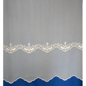 ROXANNE WHITE VOILE WITH EMBROIDERED DESIGN