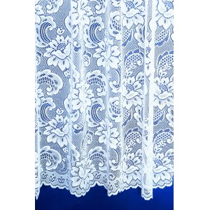 Cardiff white Lace Net curtain designed by filigree of nottingham