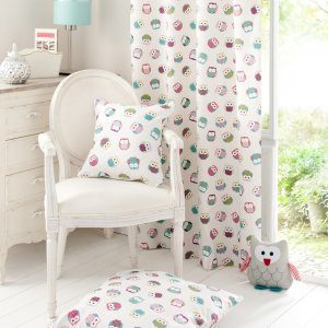 OWLS FRYETTS FABRIC 100% COTTON PRINT MADE TO YOUR EXACT DROP FREE OF CHARGE