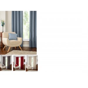 HALO PLAIN LINEN TEXTURE CURTAINS PENCIL PLEAT TOP  LINED