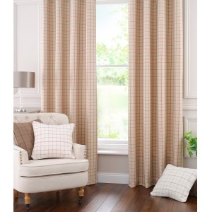 BUCKINGHAM WOOL CHECK PENCIL PLEAT MADE TO MEASURE