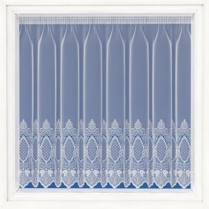 ESSEX WHITE EMBROIDERED VOILE Low Stock