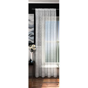 FR TREATED Bristol white curtain panel 142cm wide