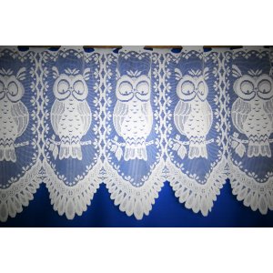 Barnsley owl white cafe curtain