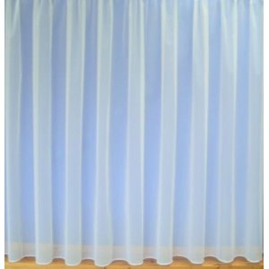 Fire Retardant  Brooke white plain net curtain with lead weighted base